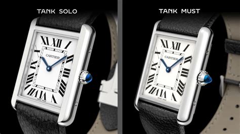 cartier solo tank watch|cartier tank solo vs must.